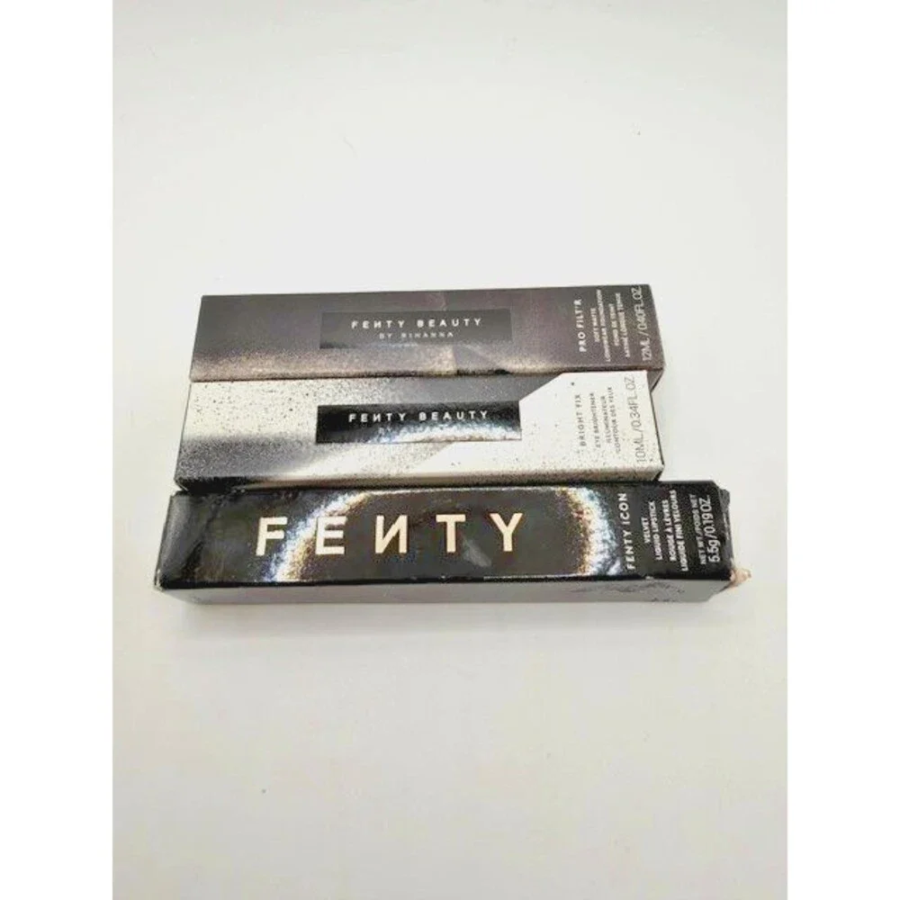 Fenty Beauty Makeup Lot Pro Filt’r Foundation Bright Fix Fenty Icon Lipstick NEW